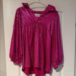 Adrienne Shiny Pink Blouse